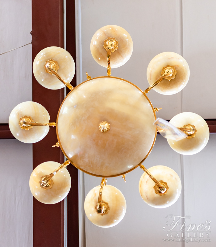 Lighting Chandeliers  - Cream & Gold Large Chandelier - LC-221